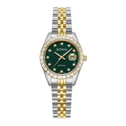 Bonia Noble Elegance BNB10553-4197S Green Dial Stainless Steel Women Watch